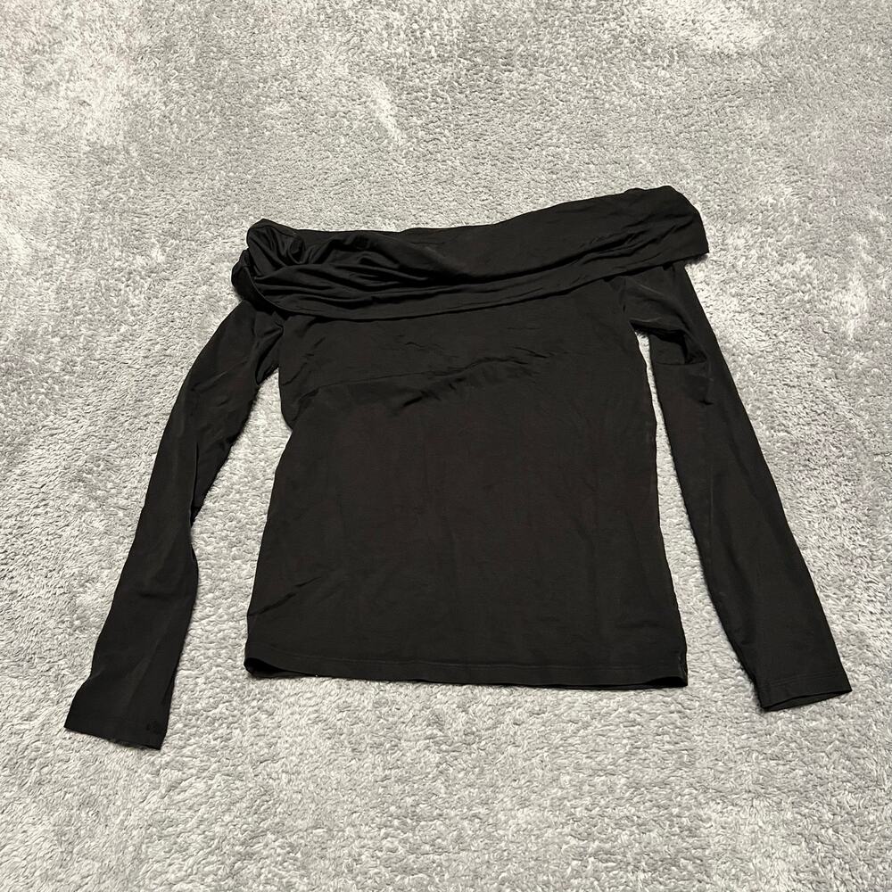 Aritzia Wilfred Shirt Womens Medium Off Shoulder Long Sleeve Top Blouse